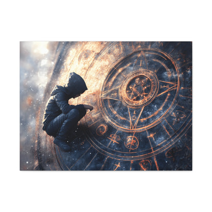 Canvas Print Astrology Clock