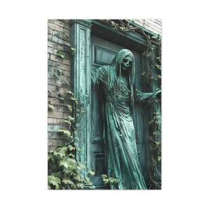 Creepy Gothic Canvas Art, Spooky Decor for Halloween, Wall Art, Unique Gift for Goth Lovers, Eerie Home Decoration