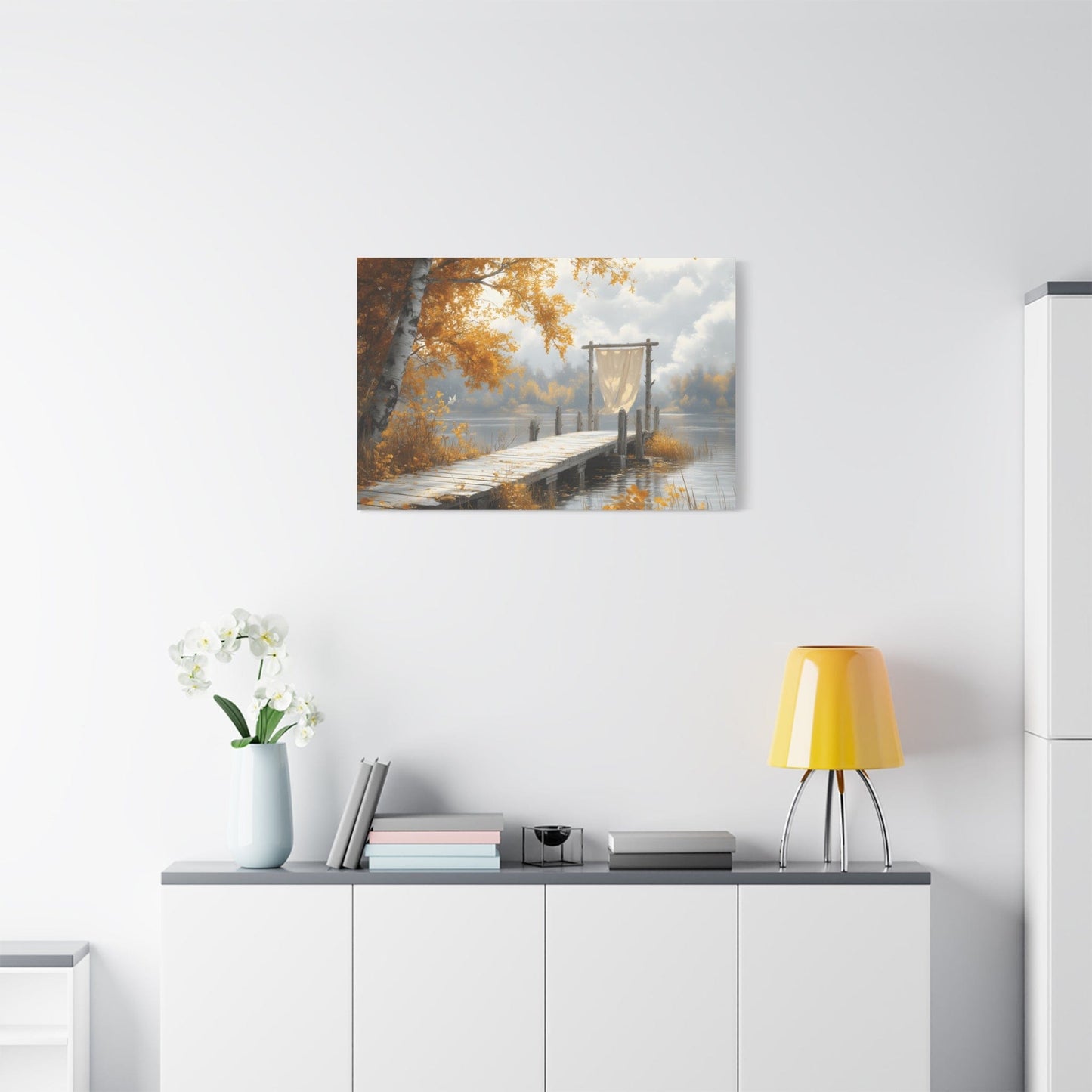 Autumn Serenity Wall Art, Cozy Home Decor, Nature Canvas, Fall Decor, Landscape Artwork, Gift for Nature Lovers