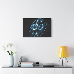 Galactic Matte Canvas Art, Astronomy Wall Decor, Modern Space Print, Home Office Artwork, Celestial Gift Idea
