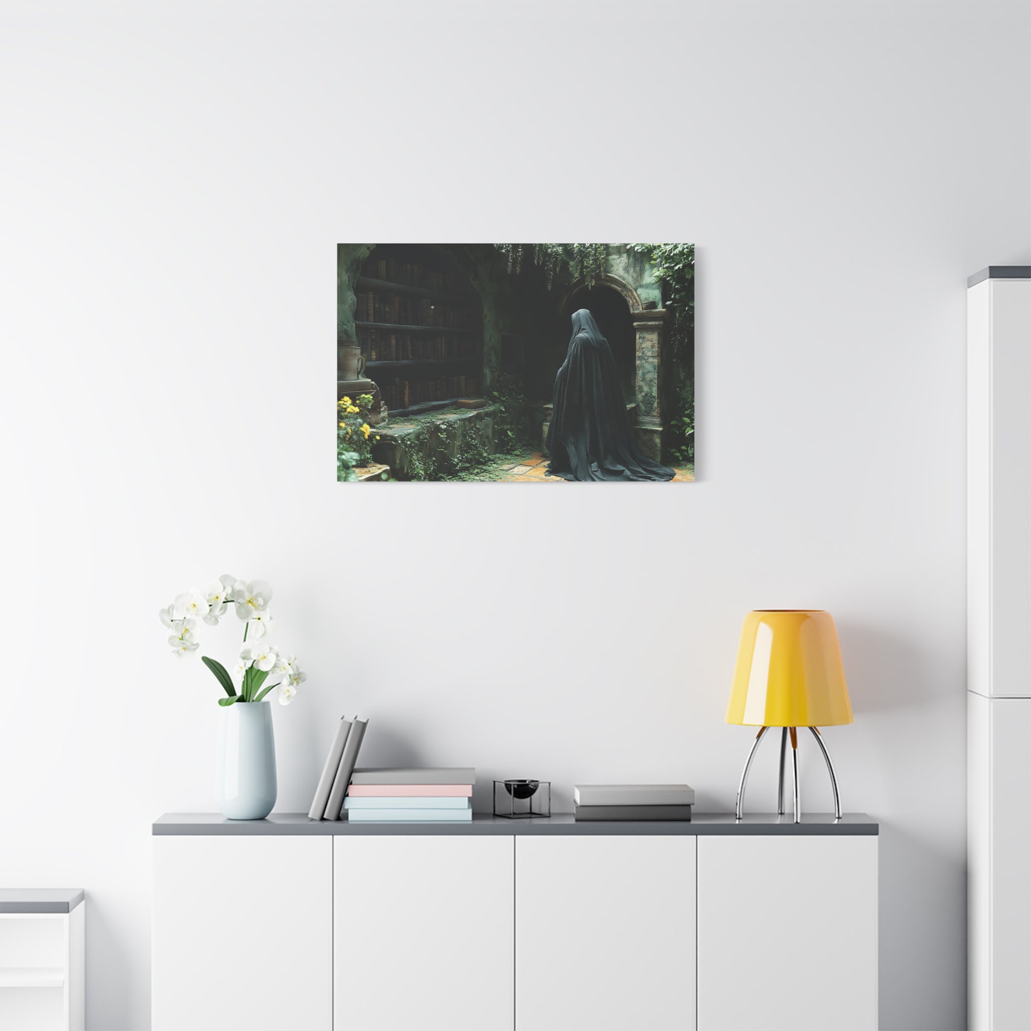 Mystical Canvas Wall Art, Enchanted Decor for Home, Dark Aesthetic Artwork, Gothic Wall Hanging, Unique Gift Idea