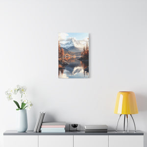 Serene Landscape Canvas Art, Nature Decor, Wall Art Print, Mountain Scene, Autumn Home Decoration