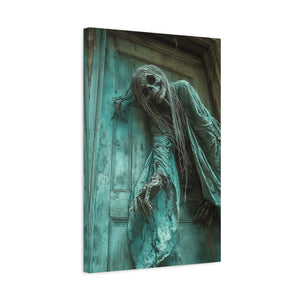 Eerie Ghost Wall Art Canvas, Perfect for Halloween Decor, Creepy Artwork for Home, Macabre Gift Idea, Spooky Room Accent