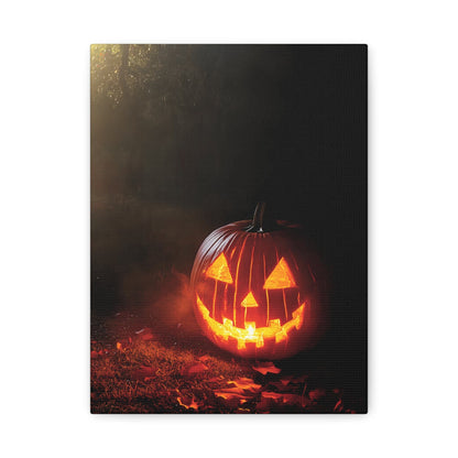 Halloween Pumpkin Canvas Art Print, Spooky Wall Decor, Fall Home Decoration, Halloween Party Decoration, Pumpkin Artwork
