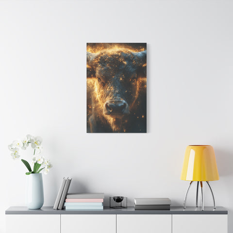 Stretched Canvas Wall Art, Bull Artwork for Home Decor, Rustic Farmhouse Style, Perfect Gift for Animal Lovers, Ideal for Living Room [...]
