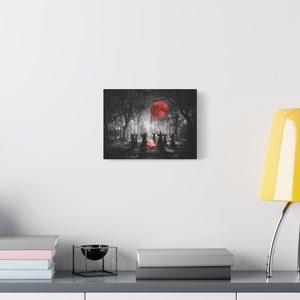 Eerie Witchcraft Wall Art, Dark Aesthetic Poster, Halloween Decor, Gothic Home Design, Spooky Canvas Wall Hanging