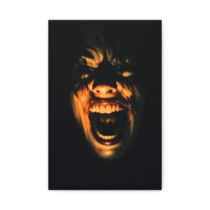 Screaming Face Art Print Canvas, Horror Wall Decor, Macabre Home Accent, Gothic Room Art, Unique Gift Idea