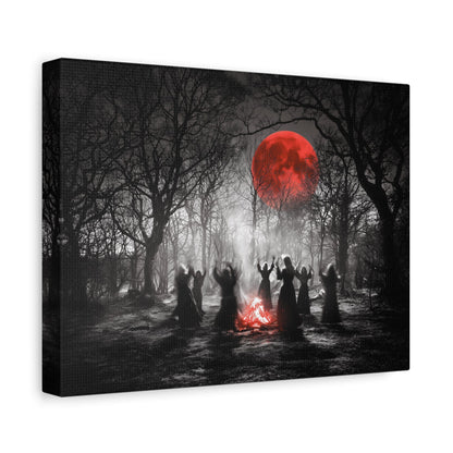 Eerie Witchcraft Wall Art, Dark Aesthetic Poster, Halloween Decor, Gothic Home Design, Spooky Canvas Wall Hanging