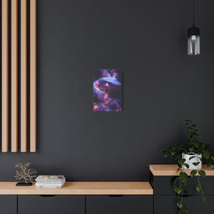 Cosmic Creature Canvas Art, Wall Decor, Home Gallery, Unique Gift, Space-Inspired Art, Mystic Snake Print