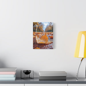 Autumn Leaf Canvas Wall Art, Nature Decor, Fall Home Decor, Seasonal Artwork, Gallery Wall, Eco-Friendly Art