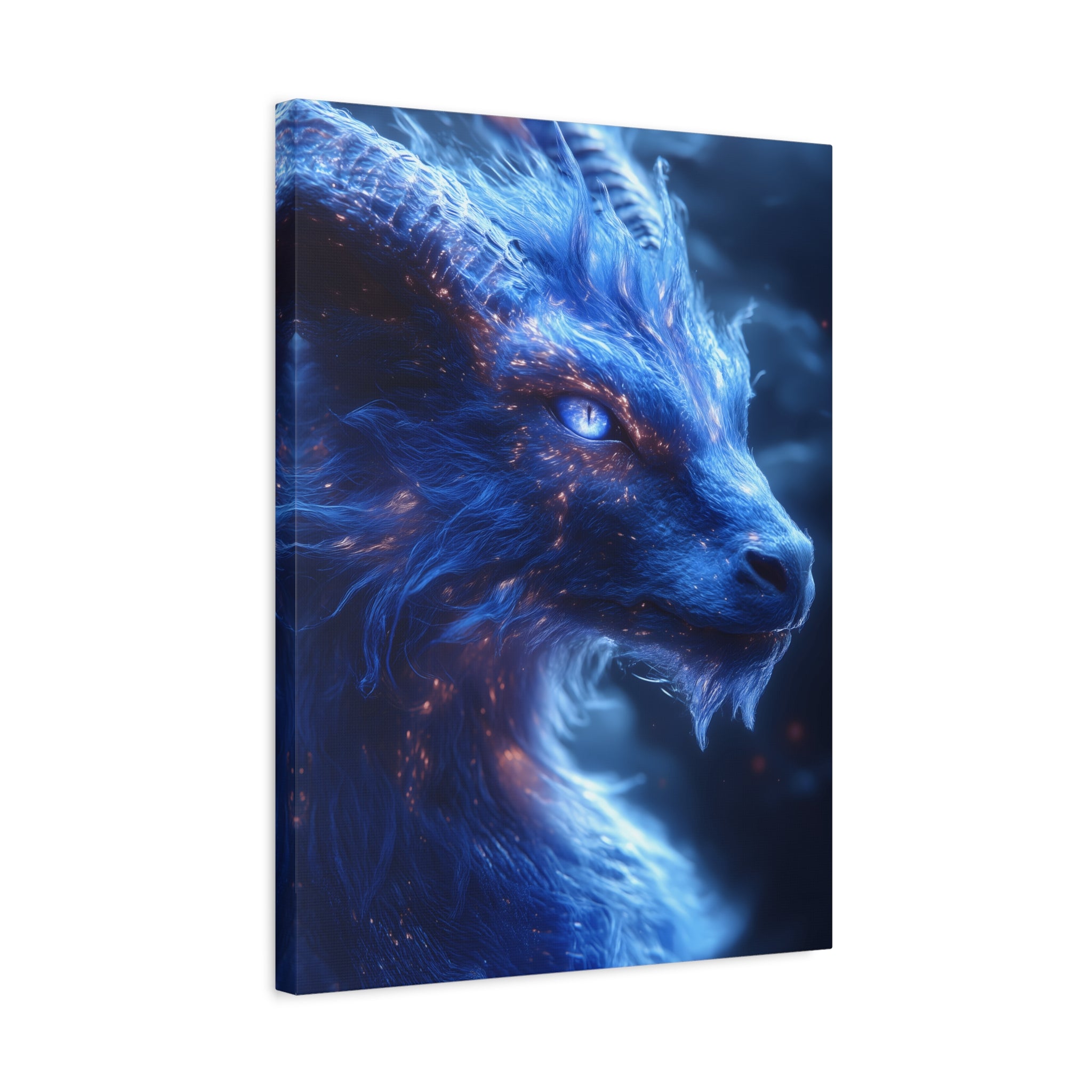 Mystical Creature Canvas Print, Dragon Wall Art, Fantasy Home Decor, Unique Gifting, Gothic Art Piece, Bedroom Aesthetic