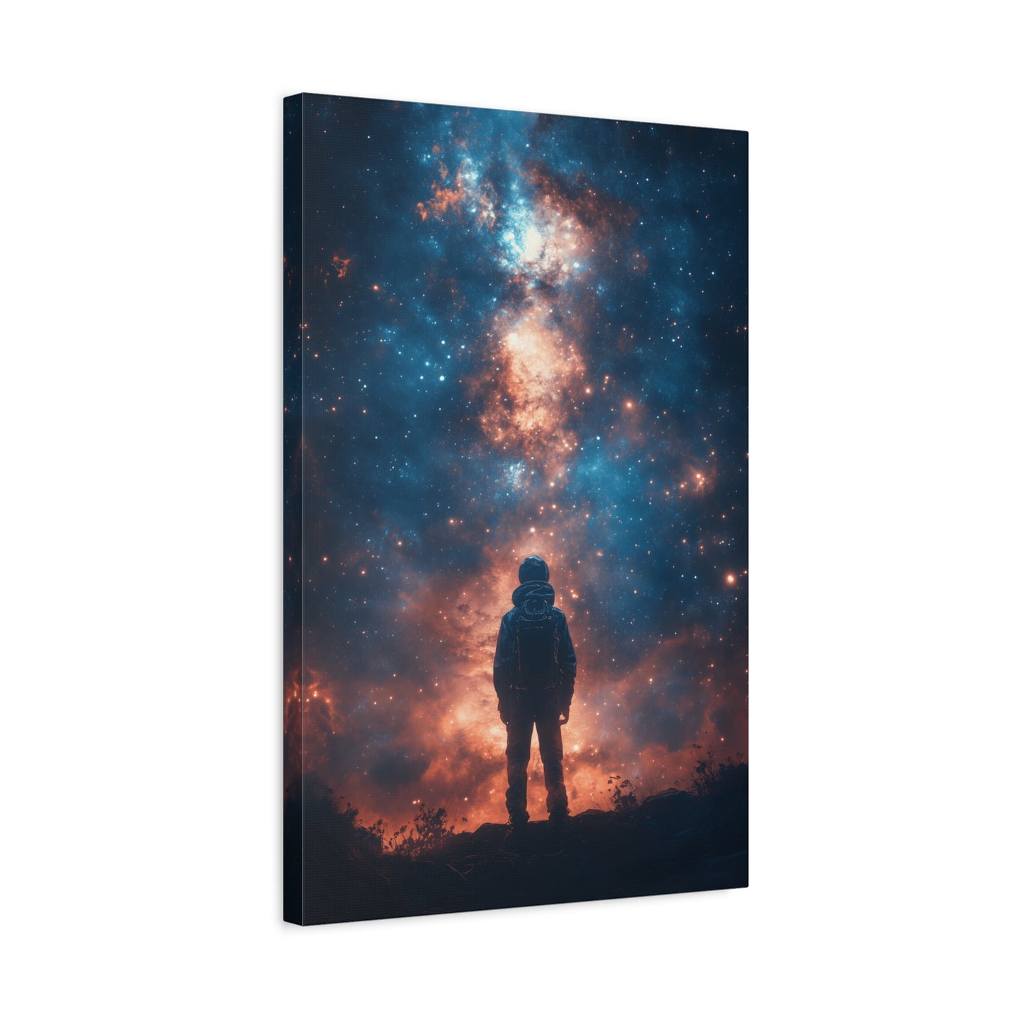 Cosmic Wall Art Canvas Print, Space Decor, Astronaut Artwork, Universe Gift, Galaxy Decoration, Sci-Fi Home Gallery