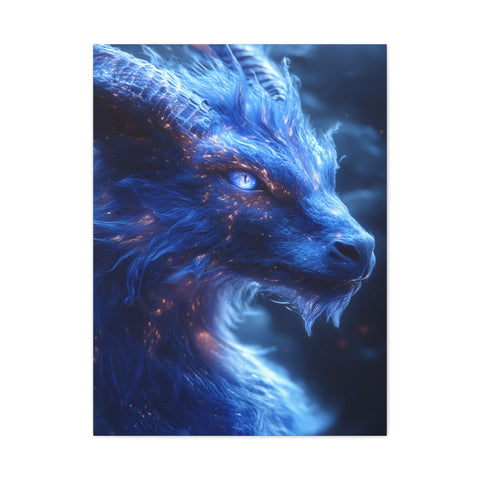 Mystical Creature Canvas Print, Dragon Wall Art, Fantasy Home Decor, Unique Gifting, Gothic Art Piece, Bedroom Aesthetic