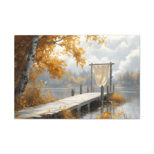 Autumn Serenity Wall Art, Cozy Home Decor, Nature Canvas, Fall Decor, Landscape Artwork, Gift for Nature Lovers