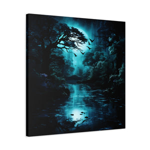 Nature-Inspired Stretched Canvas Art for Home Decor, Serenity Wall Art, Blue Forest Landscape, Perfect Gift for Nature Lovers, [...]