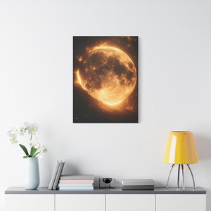 Stretched Canvas Wall Art - Radiant Moon Design