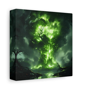 Enchanted Tree Canvas Art Print, Nature Home Decor, Forest Wall Art, Living Room Decoration, Gift for Nature Lovers, Green Wall Art
