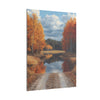 Autumn Décor, Canvas Art, AI Autumn Landscape, Nature Artwork Gift, Modern Wall Hanging, Unique Wall Art