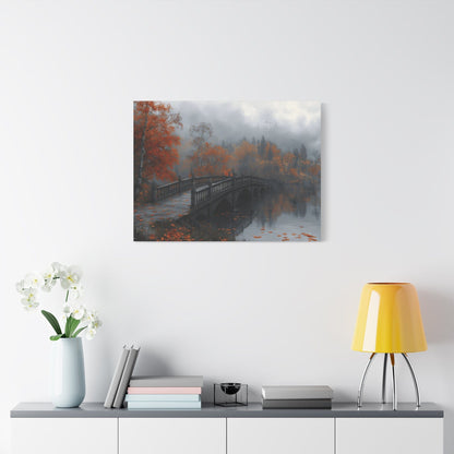 Autumn Landscape Canvas Print, Cozy Home Decor, Fall Artwork for Living Room, Gift for Nature Lovers, Fall Themed Wall Art
