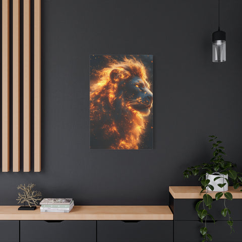 Fierce Lion Canvas Artwork, Wild Animal Decor, Bold Home Wall Art, Inspirational Gift, Unique Lion Print, Modern Decor