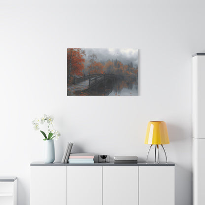 Autumn Landscape Canvas Print, Cozy Home Decor, Fall Artwork for Living Room, Gift for Nature Lovers, Fall Themed Wall Art