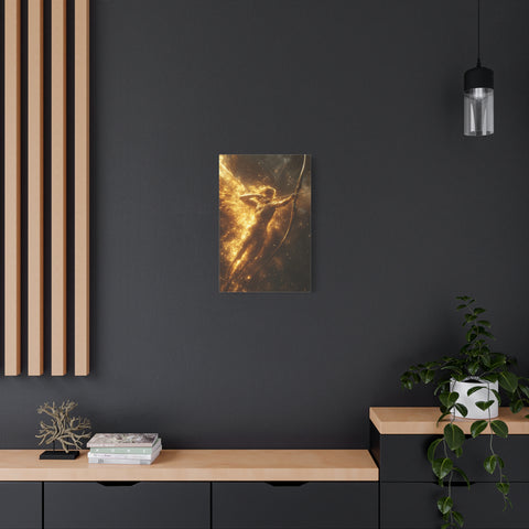 Golden Archer Canvas Print, Celestial Wall Art, Inspirational Home Decor, Rustic Gift, Fantasy Artwork