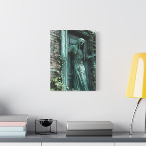 Creepy Gothic Canvas Art, Spooky Decor for Halloween, Wall Art, Unique Gift for Goth Lovers, Eerie Home Decoration