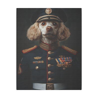 Poodle Military Wall Art - Patriotic Dog Décor for Army, Air Force, Navy, Marines