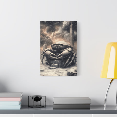 Intricate Crab Art Canvas Print, Coastal Decor, Ocean Lover Gift, Modern Wall Art, Nautical Home Accent