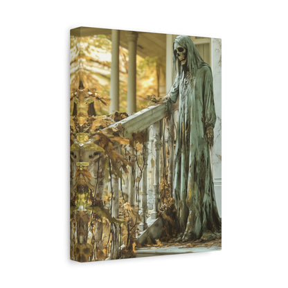 Spooky Gothic Canvas Art, Halloween Decor, Haunted House Wall Art, Creepy Home Decor, Dark Aesthetic