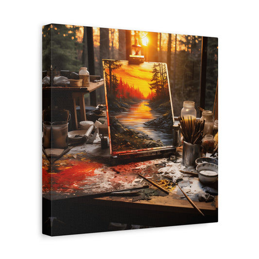 Sunset Landscape Canvas Art, Nature Decor, Home Wall Art, Gift for Art Lovers, Gallery Wrap, Modern Artwork