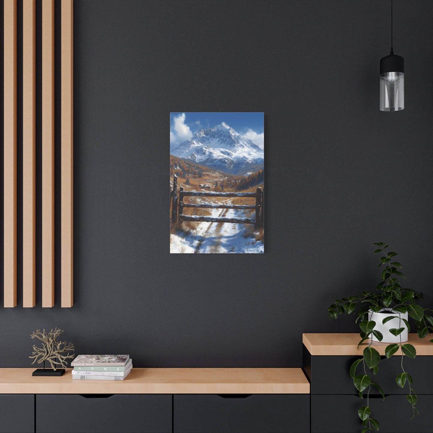 Mountain Landscape Canvas Print, Wall Art, Home Decor, Office Decor, Nature Lover Gift, Cozy Cabin Style