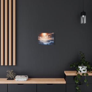 Stretched Canvas Art Print, Cosmic Waves, Space Decor, Modern Wall Art, Galactic Home Decor, Dreamy Ocean Art