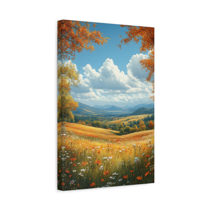 Autumn Landscape Canvas, Wall Art for Home Decor, Nature Lover's Gift, Seasonal Decoration, Cozy Living Room Art