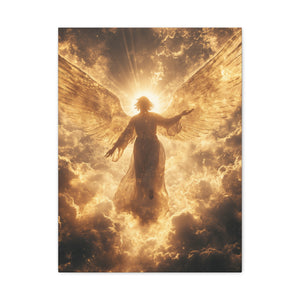 Heavenly Canvas Print, Angel Art, Inspirational Wall Decor, Spiritual Gift, Home Decor, Uplifting Artwork