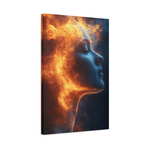Stretched Canvas Art Print, Abstract Portrait Wall Décor, Bohemian Home Décor, Unique Gift