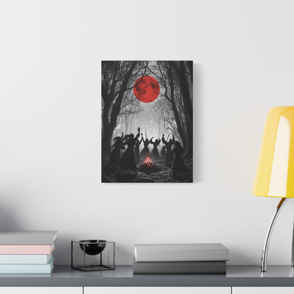 Mystical Forest Canvas Art, Wall Decor, Witchy Home Accent, Boho Decor, Spirit Circle Artwork