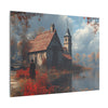 Autumn Décor, Canvas Art, AI Autumn Landscape, Nature Artwork Gift, Modern Wall Hanging, Unique Wall Art