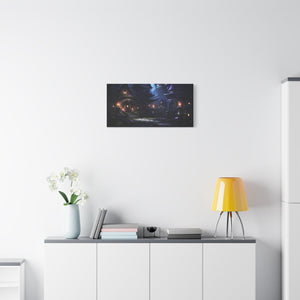 Ethereal Mystic Village Canvas Print, Perfect Wall Art for Fantasy Lovers, Home Décor, Gift Idea for Special Occasions, Magical Scene
