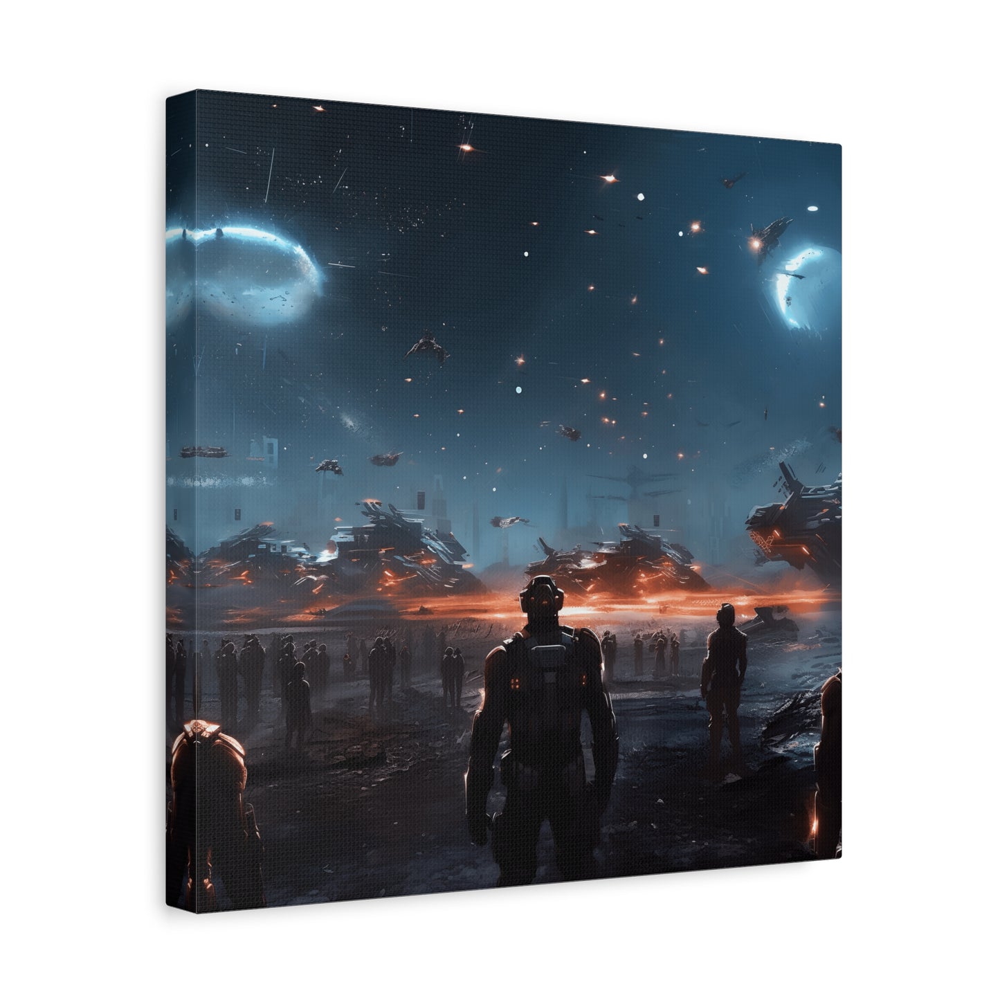 Sci-Fi Wall Art Canvas, Futuristic Decor, Space Art Print, Home Gallery Decoration, Gift for Sci-Fi Lovers