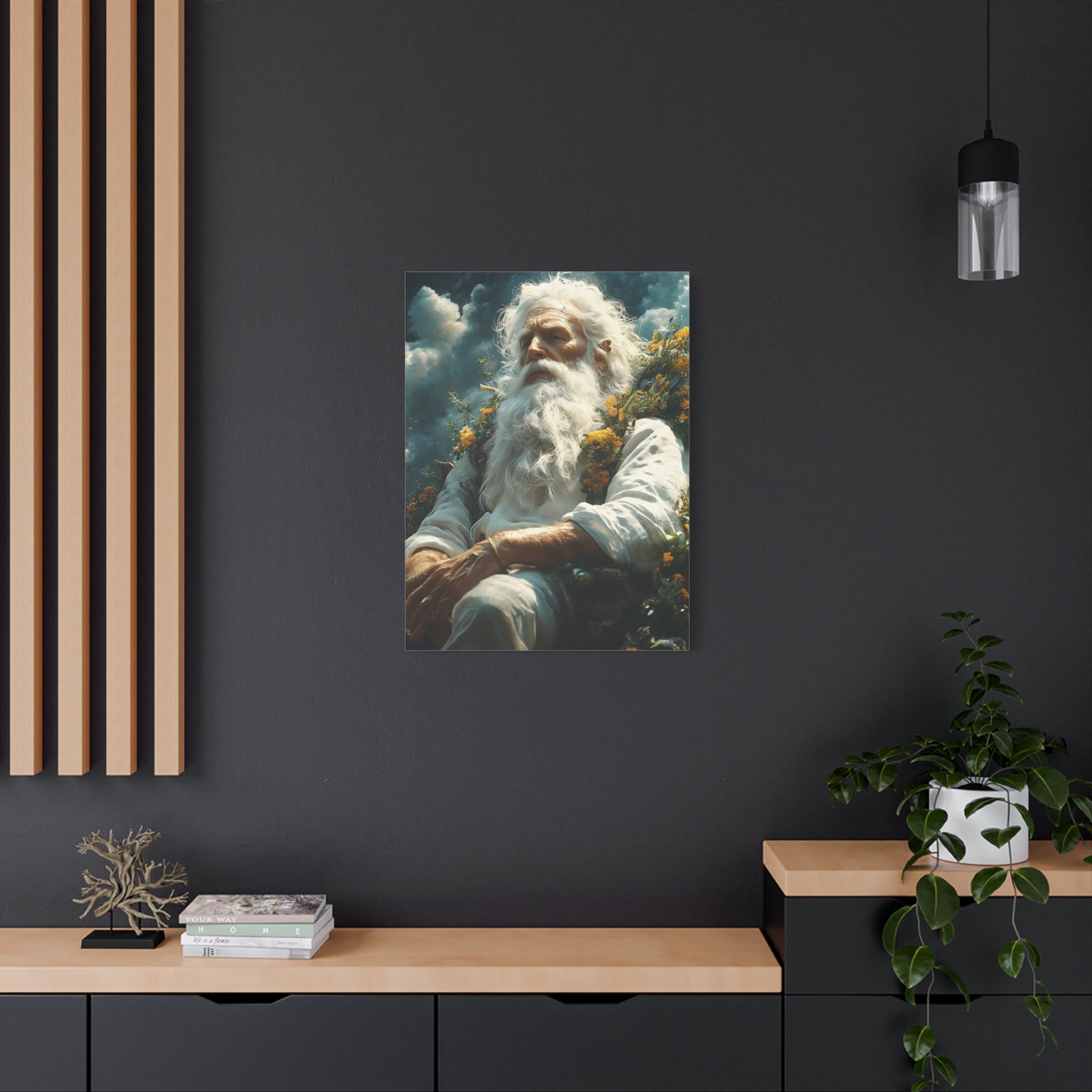 Serene Canvas Art Print, Wall Decor, Meditation, Bohemian Home, Peaceful Atmosphere, Spiritual Awakening, Gift Idea