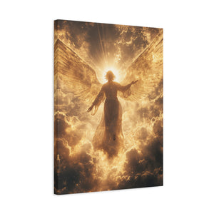 Heavenly Canvas Print, Angel Art, Inspirational Wall Decor, Spiritual Gift, Home Decor, Uplifting Artwork
