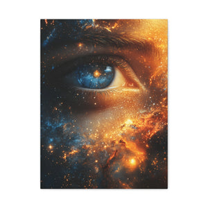 Cosmic Eye Wall Art Canvas, Mystical Home Decor, Celestial Art, Space Lover's Gift - BldyLcks Designs