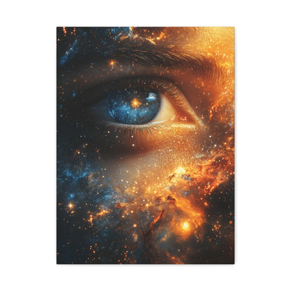 Cosmic Eye Wall Art Canvas, Mystical Home Decor, Celestial Art, Space Lover's Gift, Unique Wall Decor