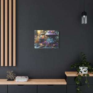 Enchanted Mushroom Canvas Print, Nature Wall Art, Fairy Tale Décor, Magical Home Accent