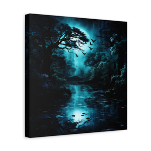 Nature-Inspired Stretched Canvas Art for Home Decor, Serenity Wall Art, Blue Forest Landscape, Perfect Gift for Nature Lovers, [...]