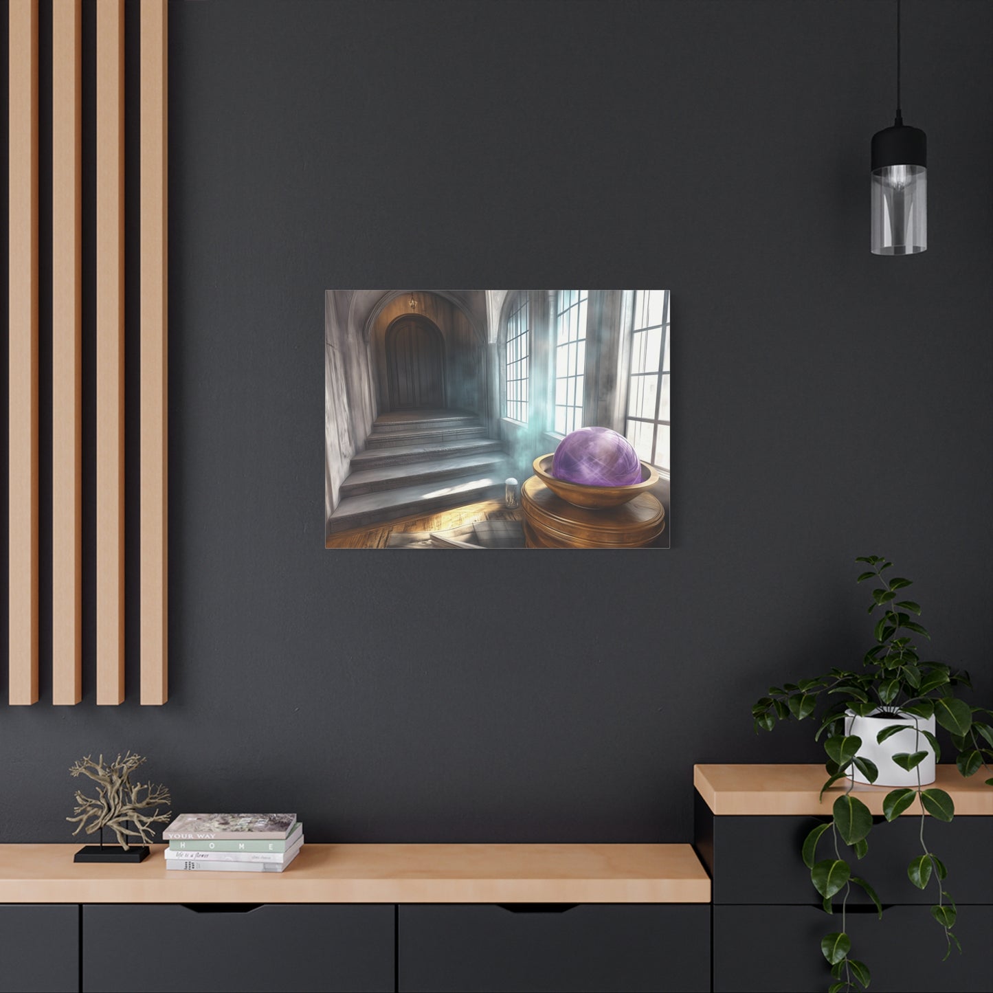 Mystical Canvas Wall Art, Fantasy Decor, Home Aesthetic, Gift for Wizards, Witch Decor, Halloween Art, Magical Atmosphere