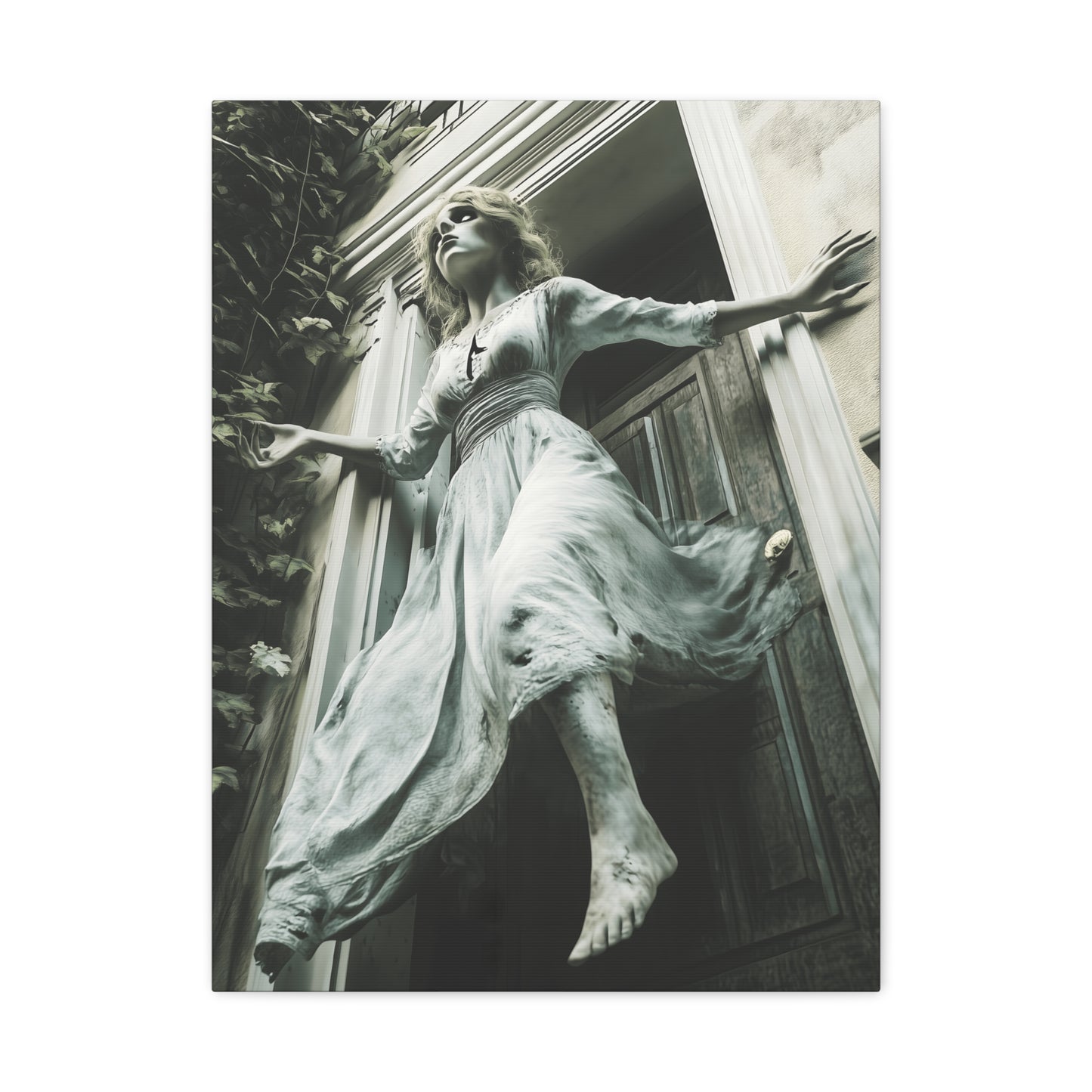 Eerie Fantasy Wall Art Canvas, Dark Atmosphere Decor, Gothic Home Decor, Haunting Art for Halloween, Unique Gift Idea