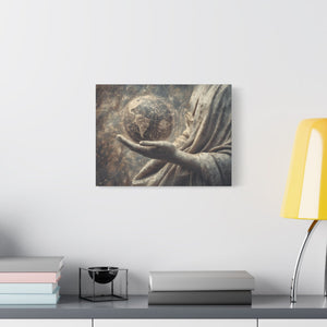 Earth in Hand - Matte Canvas Wall Art for Home Décor, Inspirational Artwork for Living Room