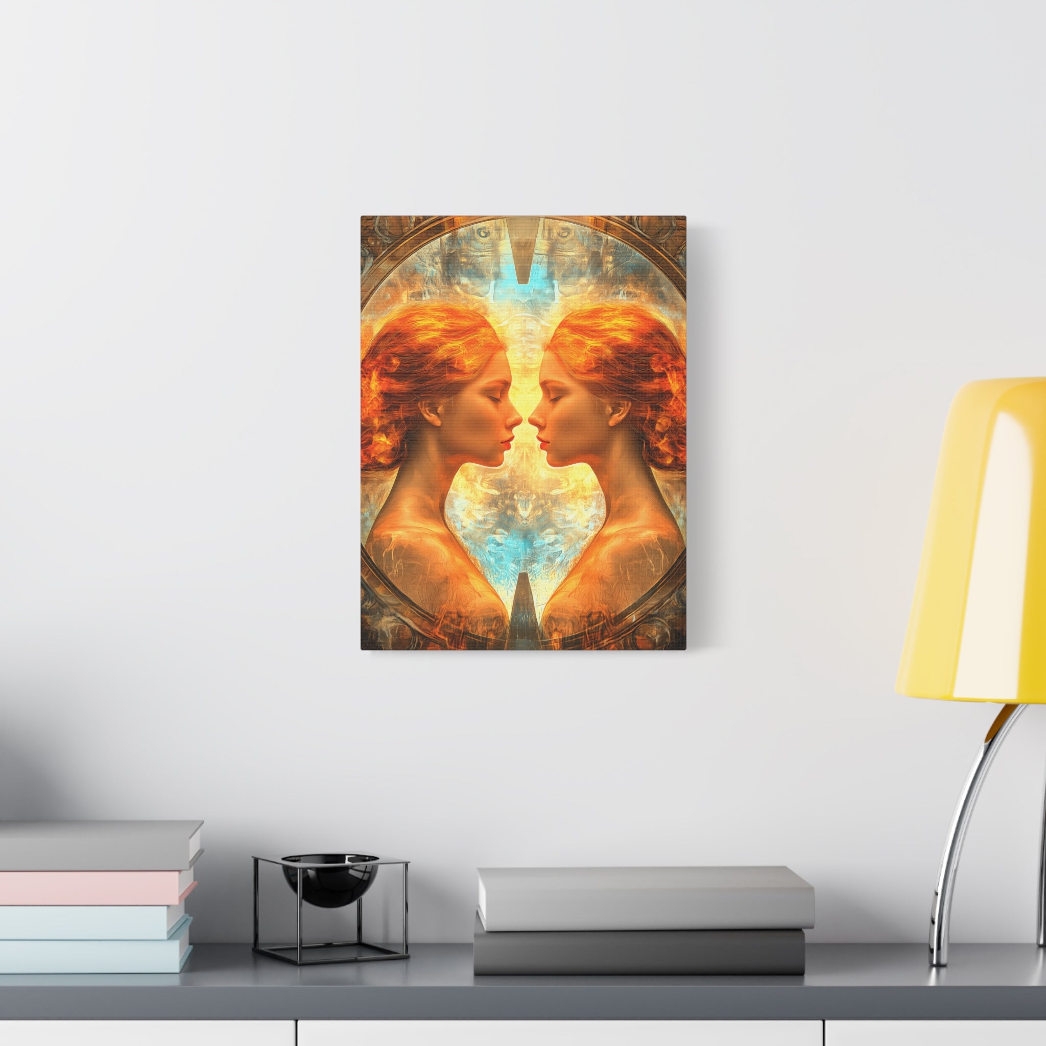 Artistic Gemini Canvas Print, Home Decor, Gallery Artwork, Unique Gift, Contemporary Art